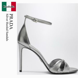 �y���ʌ���E�݌Ɍ���E�����ҏ����I�z �v���_ / Prada Silver Heeled Sandals / 1X288O F0135 / 1X288O 0953A9S F0135 / 1X288O0953A9SF0135 / �T���_���E�~���[��