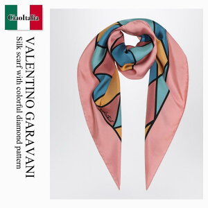 �y���ʌ���E�݌Ɍ���E�����ҏ����I�z �o�����`�m / Valentino Garavani Silk Scarf With Colorful Diamond Pattern / 7W0EI114WLG / 7W0EI114WLG CGF / 7W0EI114WLGCGF / �X�J�[�t