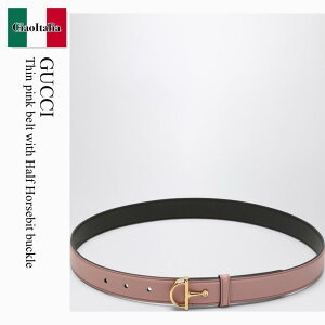 �y���ʌ���E�݌Ɍ���E�����ҏ����I�z �O�b�` / Gucci Thin Pink Belt With Half Horsebit Buckle / 836993 AAEC2 / 836993 AAEC2 5712 / 836993AAEC25712 / �x���g