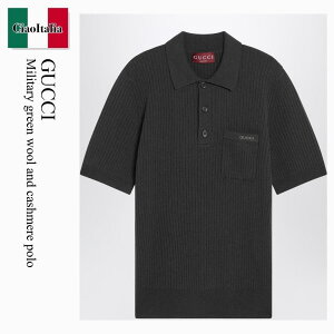 �y���ʌ���E�݌Ɍ���E�����ҏ����I�z �O�b�` / Gucci Military Green Wool And Cashmere Polo / 833503 XKEYU / 833503 XKEYU 3026 / 833503XKEYU3026 / �|���V���c