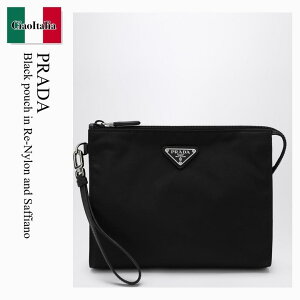 �y���ʌ���E�݌Ɍ���E�����ҏ����I�z �v���_ / ���΂� / �J�o�� / Prada Black Pouch In Re-Nylon And Saffiano / 2NE789 F0002 / 2NE789 2DMH F0002 / 2NE7892DMHF0002 / �N���b�`�o�b�O