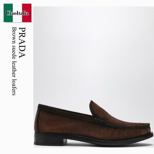 �y���ʌ���E�݌Ɍ���E�����ҏ����I�z �v���_ / Prada Brown Suede Leather Loafers / 1D991N F0324 / 1D991N A0203ZL3 F0324 / 1D991NA0203ZL3F0324 / ���[�t�@�[�E�I�b�N�X�t�H�[�h