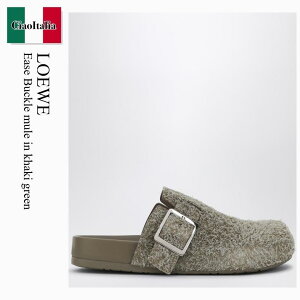 �y���ʌ���E�݌Ɍ���E�����ҏ����I�z ���G�x / Loewe Ease Buckle Mule In Khaki Green / M816V29X12 / M816V29X12 4160 / M816V29X124160 / �T���_��