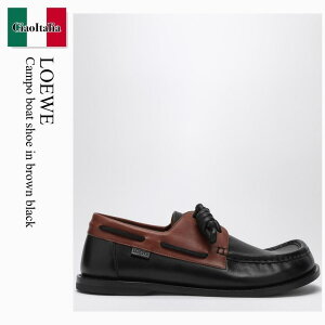 �y���ʌ���E�݌Ɍ���E�����ҏ����I�z ���G�x / Loewe Campo Boat Shoe In Brown Black / M816S08X01 / M816S08X01 3979 / M816S08X013979 / �h���X�V���[�Y�E�v�C�E�r�W�l�X�V���[�Y