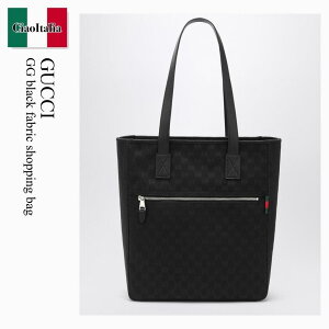 �y���ʌ���E�݌Ɍ���E�����ҏ����I�z �O�b�` / ���΂� / �J�o�� / Gucci Gg Black Fabric Shopping Bag / 834796 FAEPS / 834796 FAEPS 1060 / 834796FAEPS1060 / �g�[�g�o�b�O