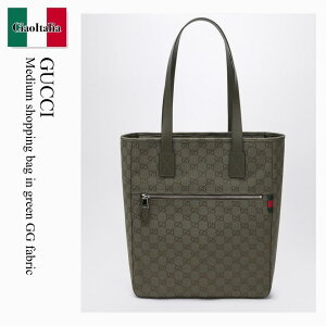 �y���ʌ���E�݌Ɍ���E�����ҏ����I�z �O�b�` / ���΂� / �J�o�� / Gucci Medium Shopping Bag In Green Gg Fabric / 834796 FAEOK / 834796 FAEOK 3242 / 834796FAEOK3242 / �g�[�g�o�b�O
