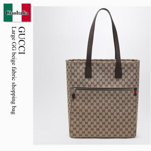 �y���ʌ���E�݌Ɍ���E�����ҏ����I�z �O�b�` / ���΂� / �J�o�� / Gucci Large Gg Beige Fabric Shopping Bag / 834456 FAEPS / 834456 FAEPS 9752 / 834456FAEPS9752 / �g�[�g�o�b�O