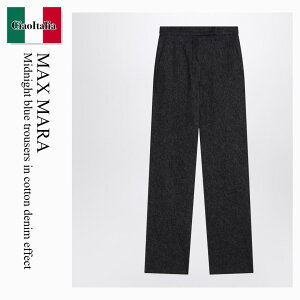 �y���ʌ���E�݌Ɍ���E�����ҏ����I�z �}�b�N�X�}�[�� / Max Mara Midnight Blue Trousers In Cotton Denim Effect / GALIZIA / GALIZIA 001 / GALIZIA001 / �p���c