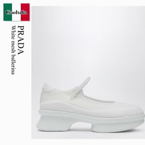 �y���ʌ���E�݌Ɍ���E�����ҏ����I�z �v���_ / Prada White Mesh Ballerina / 1F111O F0009 / 1F111O 050YZU F0009 / 1F111O050YZUF0009 / �o���G�V���[�Y