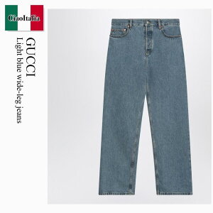 �y���ʌ���E�݌Ɍ���E�����ҏ����I�z �O�b�` / Gucci Light Blue Wide-Leg Jeans / 828604 XDDAS / 828604 XDDAS 4011 / 828604XDDAS4011 / �f�j���E�W�[�p��