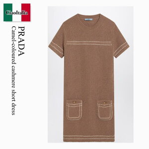 �y���ʌ���E�݌Ɍ���E�����ҏ����I�z �v���_ / Prada Camel-Coloured Cashmere Short Dress / 23A08O F0040 / 23A08O OO1ISX F0040 / 23A08OOO1ISXF0040 / �����s�[�X