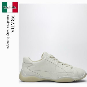 �y���ʌ���E�݌Ɍ���E�����ҏ����I�z �v���_ / Prada Sneakers Ivory In Nappa / 1E942N F0304 / 1E942N 025038 F0304 / 1E942N025038F0304 / �X�j�[�J�[