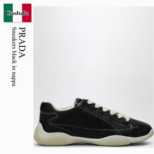 �y���ʌ���E�݌Ɍ���E�����ҏ����I�z �v���_ / Prada Sneakers Black In Nappa / 1E942N F0632 / 1E942N 025038 F0632 / 1E942N025038F0632 / �X�j�[�J�[