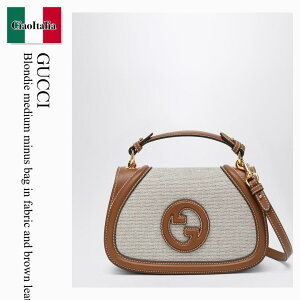 �y���ʌ���E�݌Ɍ���E�����ҏ����I�z �O�b�` / ���΂� / �J�o�� / Gucci Blondie Medium Minus Bag In Fabric And Brown Leather / 815714 HAAKF / 815714 HAAKF 2545 / 815714HAAKF2545 / �V�����_�[�o�b�O�E�|�V�F�b�g