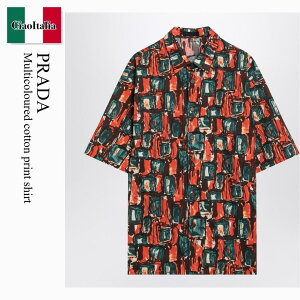 �y���ʌ���E�݌Ɍ���E�����ҏ����I�z �v���_ / Prada Multicoloured Cotton Print Shirt / UCS440 F0049 / UCS440 OOO16YE F0049 / UCS440OOO16YEF0049 / �V���c