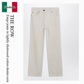 【数量限定・在庫限り・早い者勝ち！】 ザ・ロウ / The Row Fargo Jeans In Lightly Distressed Cotton Denim Ecru / 10904W3928 / 10904W3928 ECR / 10904W3928ECR / デニム・ジーパン