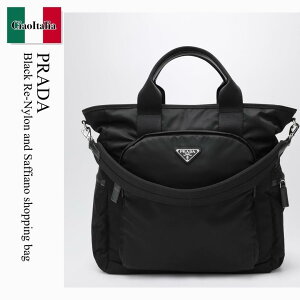 �y���ʌ���E�݌Ɍ���E�����ҏ����I�z �v���_ / ���΂� / �J�o�� / Prada Black Re-Nylon And Saffiano Shopping Bag / 2VG136 F0002 / 2VG136 OOO2DMG F0002 / 2VG136OOO2DMGF0002 / �g�[�g�o�b�O