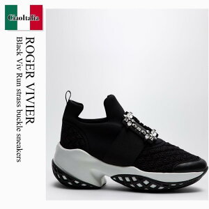 �y���ʌ���E�݌Ɍ���E�����ҏ����I�z ���W�F�E���B���B�G / Roger Vivier Black Viv Run Strass Buckle Sneakers / RVW50624180KOT / RVW50624180KOT B999 / RVW50624180KOTB999 / �X�j�[�J�[