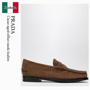 �y���ʌ���E�݌Ɍ���E�����ҏ����I�z �v���_ / Prada Cacao Aged-Effect Suede Loafers / 2DB239 F0324 / 2DB239 X000054 F0324 / 2DB239X000054F0324 / �h���X�V���[�Y�E�v�C�E�r�W�l�X�V���[�Y