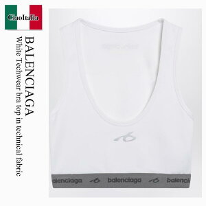 �y���ʌ���E�݌Ɍ���E�����ҏ����I�z �o�����V�A�K / Balenciaga White Techwear Bra Top In Technical Fabric / A0023Q TUVN7 / A0023Q TUVN7 9000 / A0023QTUVN79000 / �^���N�g�b�v