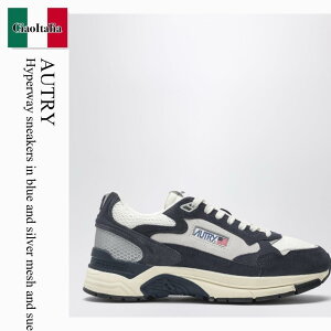 �y���ʌ���E�݌Ɍ���E�����ҏ����I�z �I�[�g���[ / Autry Hyperway Sneakers In Blue And Silver Mesh And Suede / HYLMSA06 / HYLMSA06 SA06 / HYLMSA06SA06 / �X�j�[�J�[