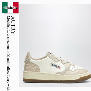 �y���ʌ���E�݌Ɍ���E�����ҏ����I�z �I�[�g���[ / Autry Medalist Low Sneakers In Marshmallow Ivory With Python / AULWCZ01 / AULWCZ01 CZ01 / AULWCZ01CZ01 / �X�j�[�J�[