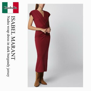 �y���ʌ���E�݌Ɍ���E�����ҏ����I�z �C�U�x���}���� / Isabel Marant Nadra Wrap Dress In Dark Burgundy Jersey / RO1174 FBA1N41I / RO1174 FBA1N41I 80DB / RO1174FBA1N41I80DB / �����s�[�X