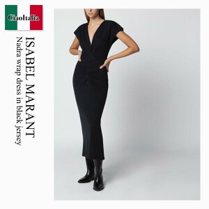 �y���ʌ���E�݌Ɍ���E�����ҏ����I�z �C�U�x���}���� / Isabel Marant Nadra Wrap Dress In Black Jersey / RO1174 FBA1N41I / RO1174 FBA1N41I 01BK / RO1174FBA1N41I01BK / �����s�[�X