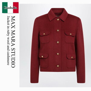 �y���ʌ���E�݌Ɍ���E�����ҏ����I�z �}�b�N�X�}�[�� / Max Mara Studio Jacket In Ruby Wool And Cashmere / MSTVENERE / MSTVENERE 082 / MSTVENERE082 / �W���P�b�g