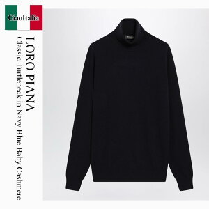 �y���ʌ���E�݌Ɍ���E�����ҏ����I�z �����E�s�A�[�i / Loro Piana Classic Turtleneck In Navy Blue Baby Cashmere / FAB7516 / FAB7516 W000 / FAB7516W000 / �j�b�g�E�Z�[�^�[