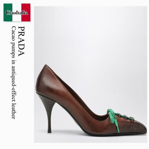 �y���ʌ���E�݌Ɍ���E�����ҏ����I�z �v���_ / Prada Cacao Pumps In Antiqued-Effect Leather / 1I612O F0324 / 1I612O A085V69 F0324 / 1I612OA085V69F0324 / �p���v�X