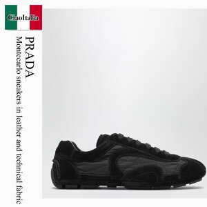 �y���ʌ���E�݌Ɍ���E�����ҏ����I�z �v���_ / Prada Montecarlo Sneakers In Leather And Technical Fabric / 4E1165 F0002 / 4E1165 G001D7R F0002 / 4E1165G001D7RF0002 / �X�j�[�J�[