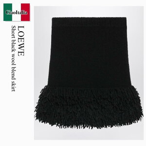 �y���ʌ���E�݌Ɍ���E�����ҏ����I�z ���G�x / Loewe Short Black Wool Blend Skirt / S540Y1LK23 / S540Y1LK23 1100 / S540Y1LK231100 / �X�J�[�g