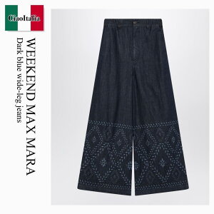 �y���ʌ���E�݌Ɍ���E�����ҏ����I�z �E�B�[�N�G���h �}�b�N�X�}�[�� / Weekend Max Mara Dark Blue Wide-Leg Jeans / WKDLAMPADA / WKDLAMPADA 013 / WKDLAMPADA013 / �f�j���E�W�[�p��