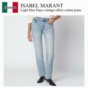 �y���ʌ���E�݌Ɍ���E�����ҏ����I�z �C�U�x���}���� / Isabel Marant Light Blue Daya Vintage-Effect Cotton Jeans / PA0800 FAD4H01I / PA0800 FAD4H01I 30VU / PA0800FAD4H01I30VU / �f�j���E�W�[�p��