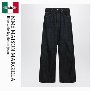 �y���ʌ���E�݌Ɍ���E�����ҏ����I�z MM6 / Mm6 Maison Margiela Blue Wide-Leg Denim Jeans / SH2LA0039M30063 / SH2LA0039M30063 962 / SH2LA0039M30063962 / �f�j���E�W�[�p��