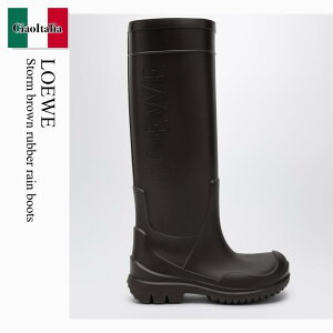 �y���ʌ���E�݌Ɍ���E�����ҏ����I�z ���G�x / Loewe Storm Brown Rubber Rain Boots / L814285X81 / L814285X81 0018 / L814285X810018 / �����O�u�[�c