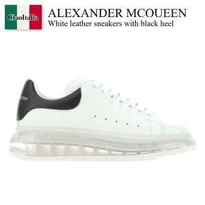 yʌE݌ɌEҏIz ALT_[E}bNC[ / Alexander Mcqueen White Leather Sneakers With Black Heel / 604232 WHX98 / 604232 WHX98 9061 / 604232WHX98 / 604232WHX98 9061 / 604232WHX989061 / Xj[