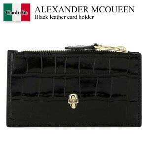 yʌE݌ɌEҏIz ALT_[E}bNC[ / Alexander Mcqueen Black Leather Card Holder / 632037 1JMFG / 632037 1JMFG 1050 / 6320371JMFG / 6320371JMFG 1050 / 6320371JMFG1050 / J[hP[XE