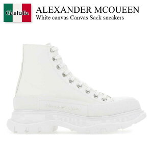 yʌE݌ɌEҏIz ALT_[E}bNC[ / Alexander Mcqueen White Canvas Canvas Sack Sneakers / 705659 W4MV2 / 705659 W4MV2 9000 / 705659W4MV2 / 705659W4MV2 9000 / 705659W4MV29000 / Xj[J[