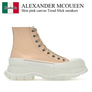 yʌE݌ɌEҏIz ALT_[E}bNC[ / Alexander Mcqueen Skin Pink Canvas Tread Slick Sneakers / 697080 W4TGS / 697080 W4TGS 5375 / 697080W4TGS / 697080W4TGS 5375 / 697080W4TGS5375 / Xj[J