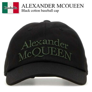 �y���ʌ���E�݌Ɍ���E�����ҏ����I�z �A���L�T���_�[�E�}�b�N�C�[�� / Alexander Mcqueen Black Cotton Baseball Cap / 688658 4105Q / 688658 4105Q 1066 / 6886584105Q / 6886584105Q 1066 / 6886584105Q1066 / �L���b�v