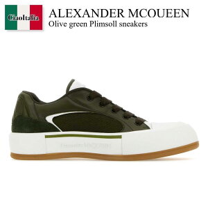 yʌE݌ɌEҏIz ALT_[E}bNC[ / Alexander Mcqueen Olive Green Plimsoll Sneakers / 777242 W4SS3 / 777242 W4SS3 3479 / 777242W4SS3 / 777242W4SS3 3479 / 777242W4SS33479 / Xj[J[