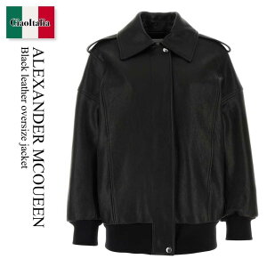 �y���ʌ���E�݌Ɍ���E�����ҏ����I�z �A���L�T���_�[�E�}�b�N�C�[�� / Alexander Mcqueen Black Leather Oversize Jacket / 799506 Q5AIZ / 799506 Q5AIZ 1000 / 799506Q5AIZ / 799506Q5AIZ 1000 / 799506Q5AIZ1000 / ���U�[�W���P