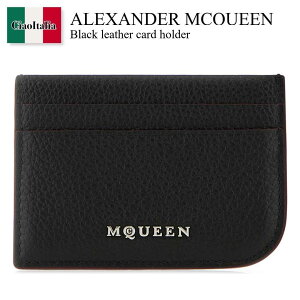 yʌE݌ɌEҏIz ALT_[E}bNC[ / Alexander Mcqueen Black Leather Card Holder / 813545 1VDCC / 813545 1VDCC 1000 / 8135451VDCC / 8135451VDCC 1000 / 8135451VDCC1000 / J[hP[XE