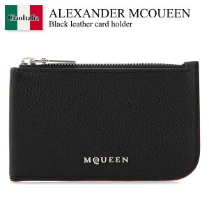 yʌE݌ɌEҏIz ALT_[E}bNC[ / Alexander Mcqueen Black Leather Card Holder / 813546 1VDCC / 813546 1VDCC 1000 / 8135461VDCC / 8135461VDCC 1000 / 8135461VDCC1000 / J[hP[XE