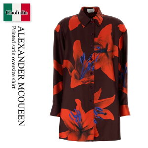 �y���ʌ���E�݌Ɍ���E�����ҏ����I�z �A���L�T���_�[�E�}�b�N�C�[�� / Alexander Mcqueen Printed Satin Oversize Shirt / 819016 QCALY / 819016 QCALY 5131 / 819016QCALY / 819016QCALY 5131 / 819016QCALY5131 / �u���E�X�E�V��