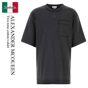 �y���ʌ���E�݌Ɍ���E�����ҏ����I�z �A���L�T���_�[�E�}�b�N�C�[�� / Alexander Mcqueen Two-Tone Cotton T-Shirt / 815068 QTAC6 / 815068 QTAC6 0548 / 815068QTAC6 / 815068QTAC6 0548 / 815068QTAC60548 / T�V���c�E�J�b�g�\
