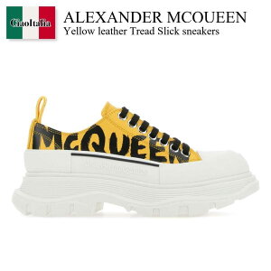 yʌE݌ɌEҏIz ALT_[E}bNC[ / Alexander Mcqueen Yellow Leather Tread Slick Sneakers / 708094 WIAT6 / 708094 WIAT6 7086 / 708094WIAT6 / 708094WIAT6 7086 / 708094WIAT67086 / Xj[J