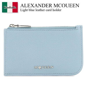 yʌE݌ɌEҏIz ALT_[E}bNC[ / Alexander Mcqueen Light Blue Leather Card Holder / 813546 1VDCC / 813546 1VDCC 4900 / 8135461VDCC / 8135461VDCC 4900 / 8135461VDCC4900 / J[hP[X